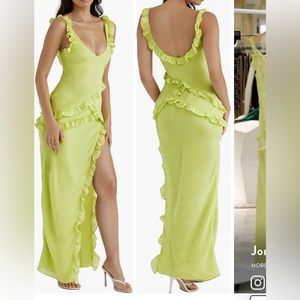 House of CB - Pixie Ruffle Dress - Lime